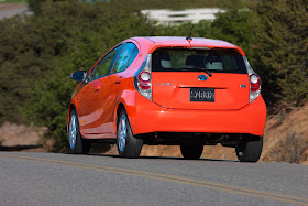 Rear view of Toyota Prius C