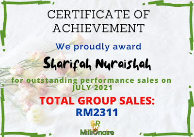 total sales shaklee julai 2021