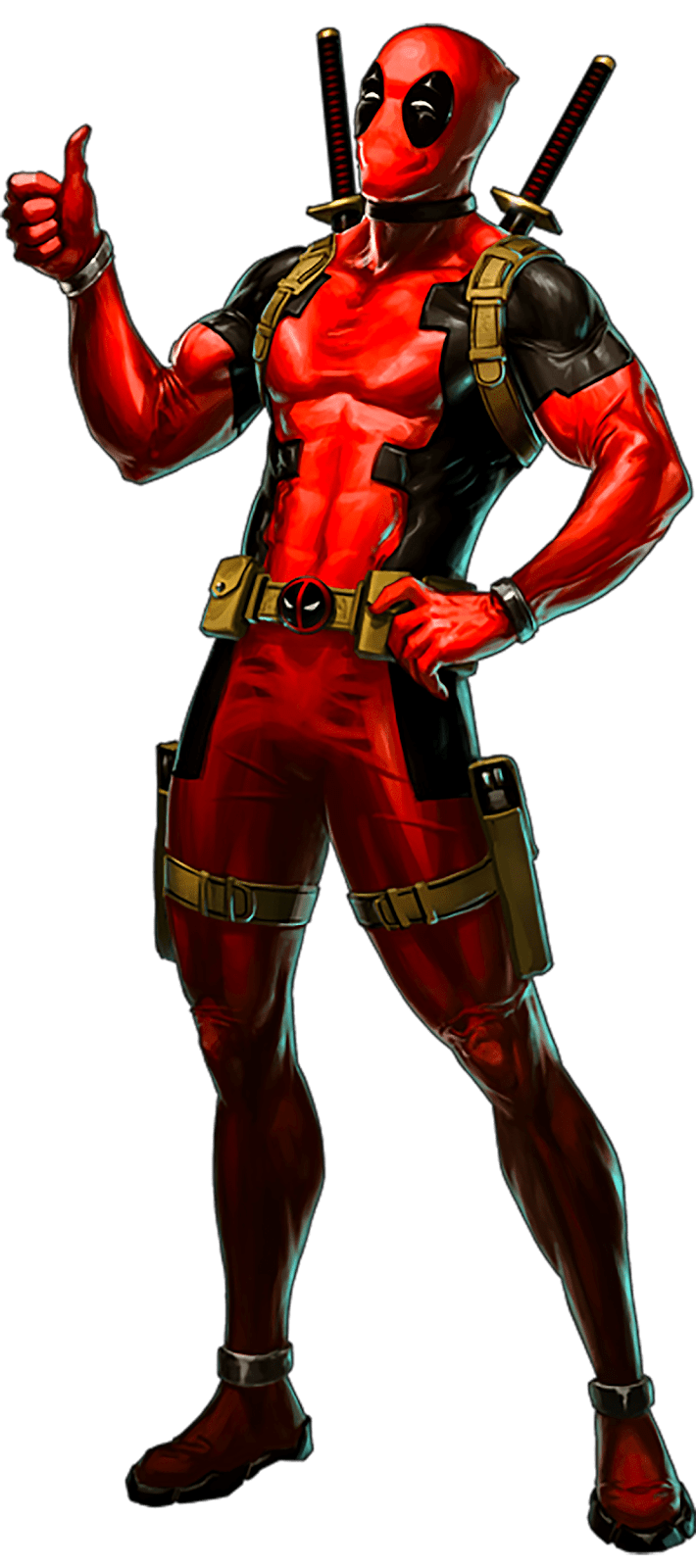 imagen Gigante de los personajes de Deadpool  en png con fondo transparente