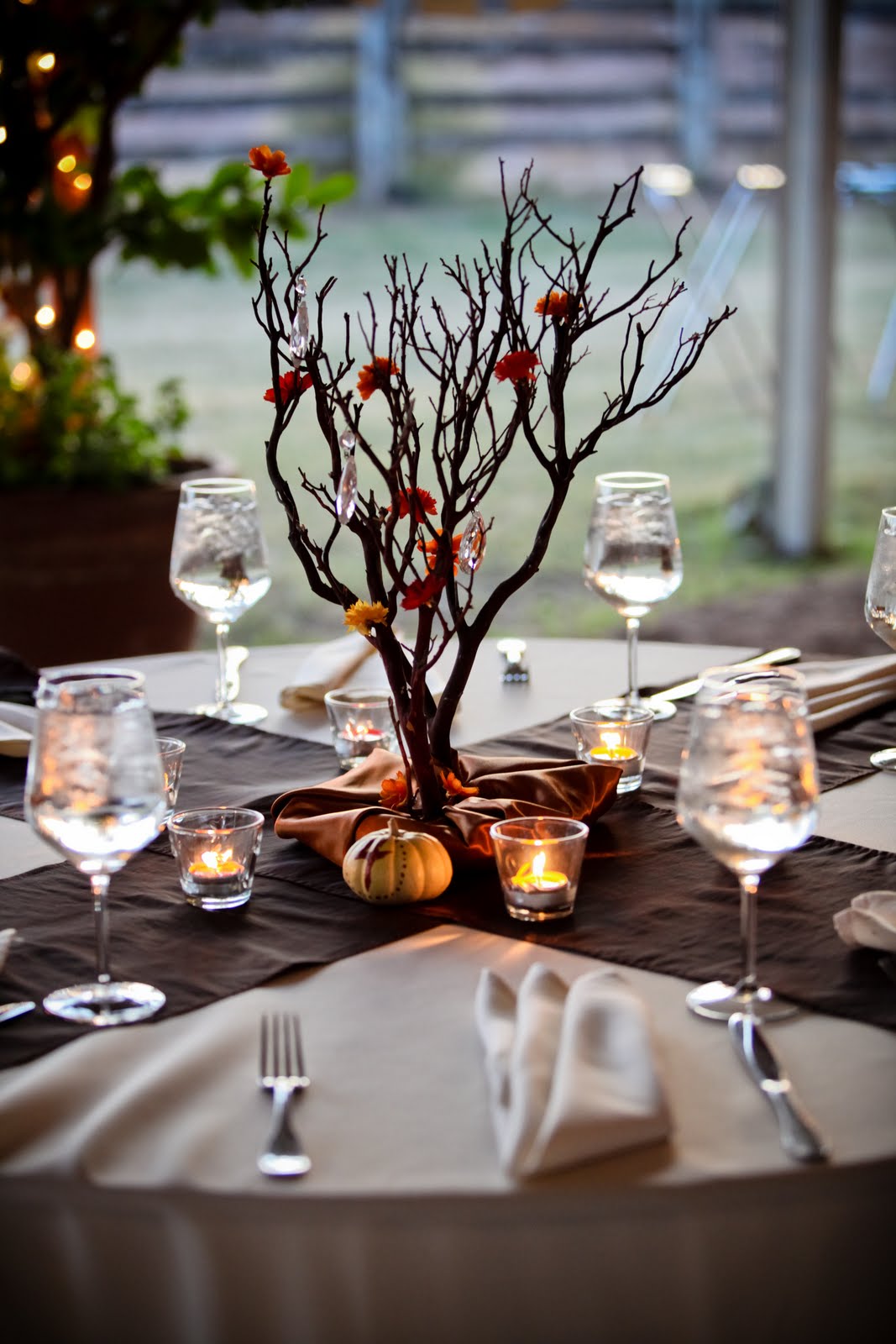 fall wedding table decorations