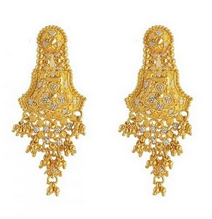 Latest Bridal Gold Earring Collection 2010