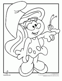 Smurf Coloring Pages,Smurfette Coloring Pages