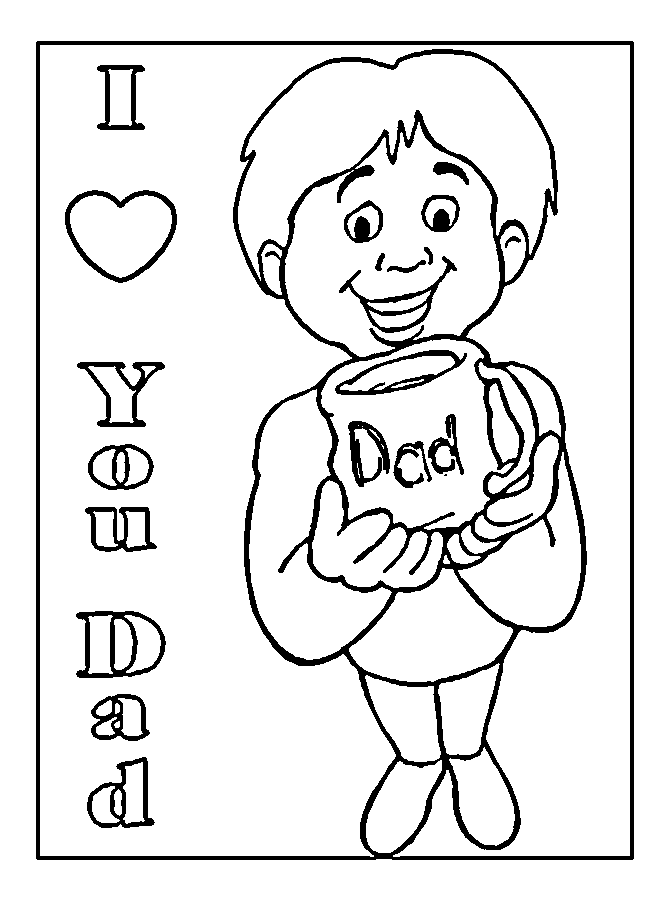 In Love Coloring Pages. I Love You Dad Coloring Page