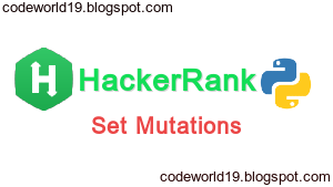 Set Mutations in python - HackerRank Solution