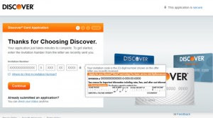 discover card invitation to apply