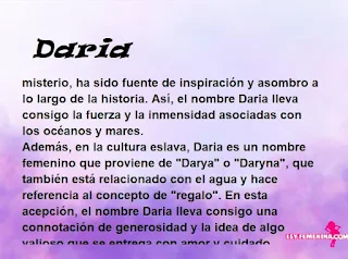 significado del nombre Daria