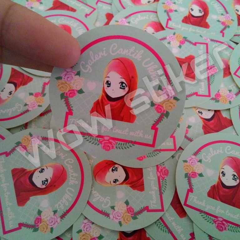 Wow Stiker: Stiker Bulat Logo Olshop Isi 40 Pcs