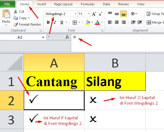 Cara Membuat Tanda Centang dan Silang di Excel dengan Mudah dan Cepat