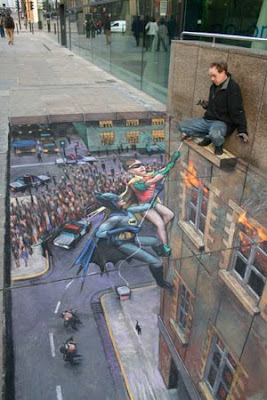 Grafitty Chalk 3D Batman And Robin Edition