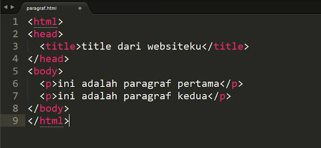 Cara Membuat Paragraf di HTML