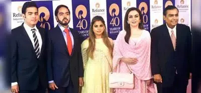 Ambani and his family