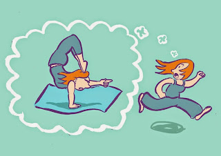 Image result for rubbish yoga position cartoon