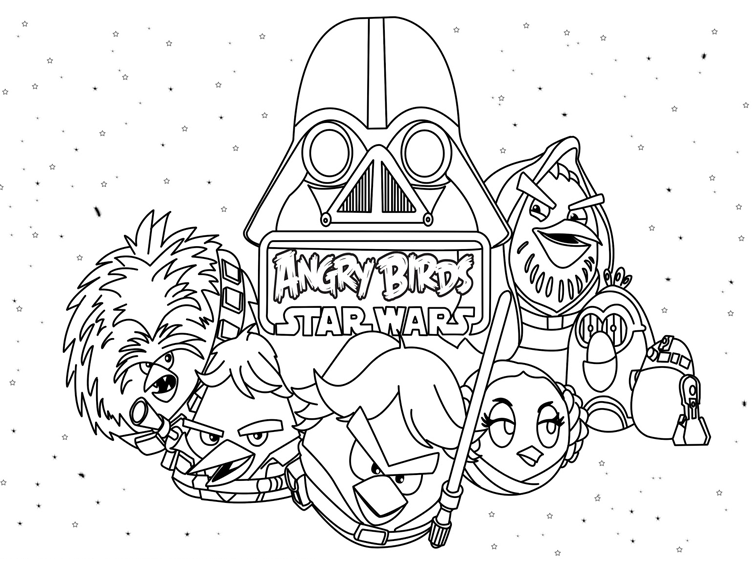 Printable Angry Birds Star Wars Coloring Pages 5