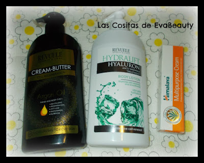 loción corporal revuele y crema reparadora himalaya