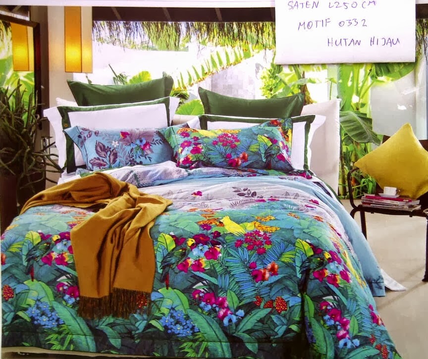 Sprei Jepang Motif Hutan Hijau