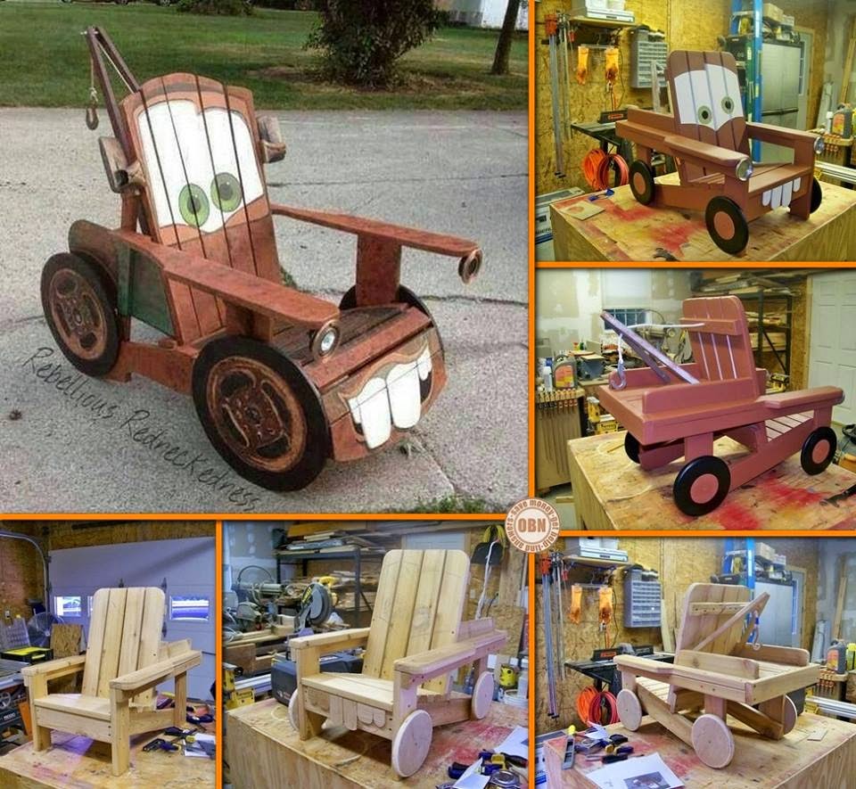 DIY “Tow Mater” Adirondack Chair Creative Ideas