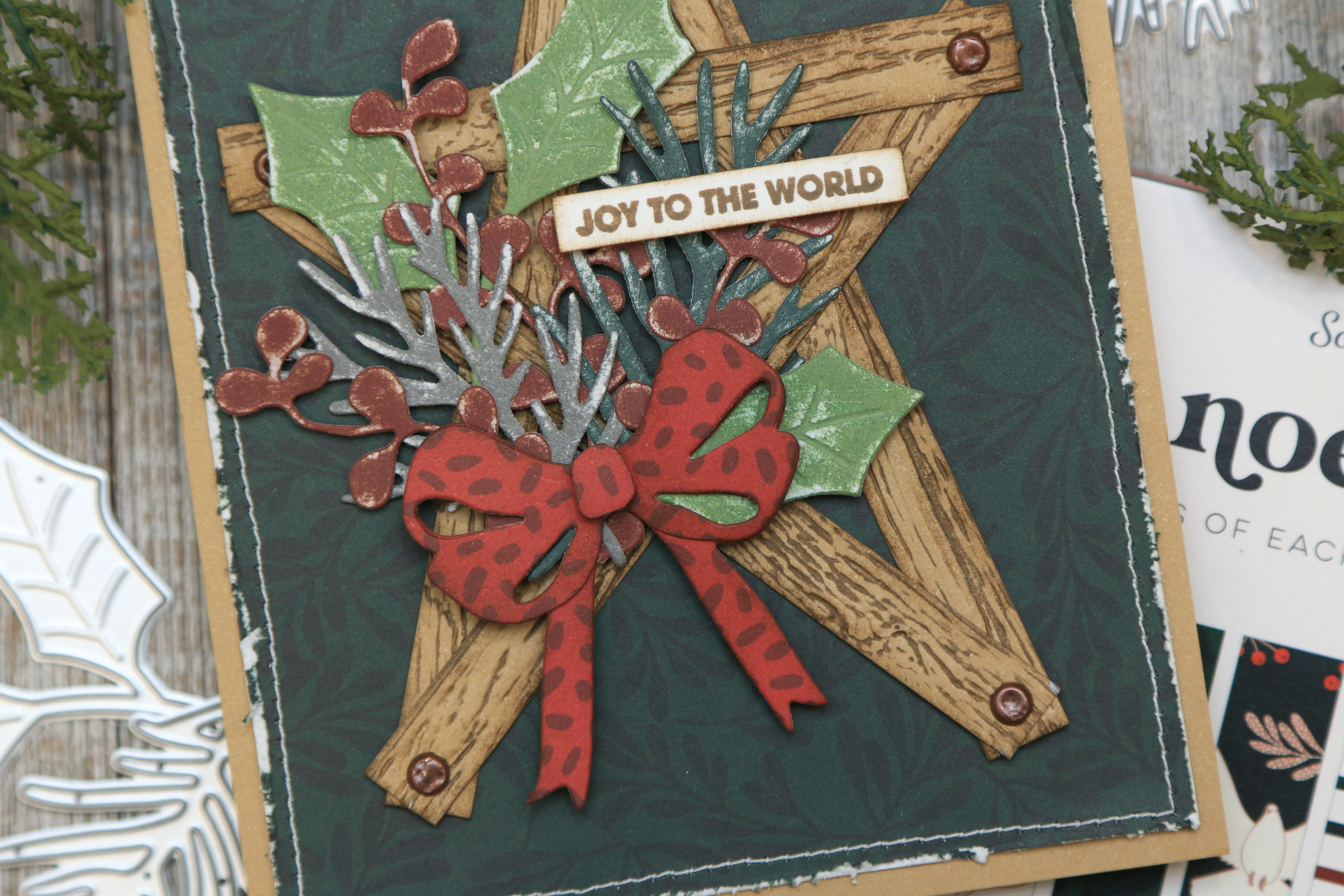 Joy To The World Christmas Card  Tim Holtz Bold Tidings - 17turtles  Juliana Michaels
