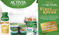 Logo Concorso "Con Activia vinci una spesa" : 600 buoni da 40€