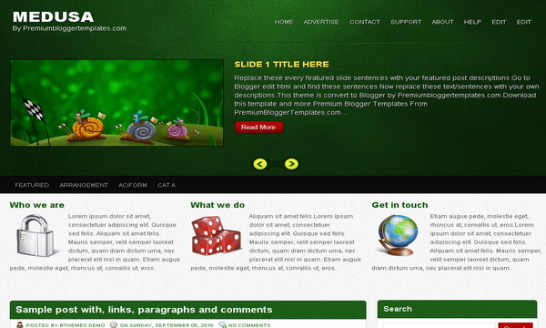 Medusa Blogger Template