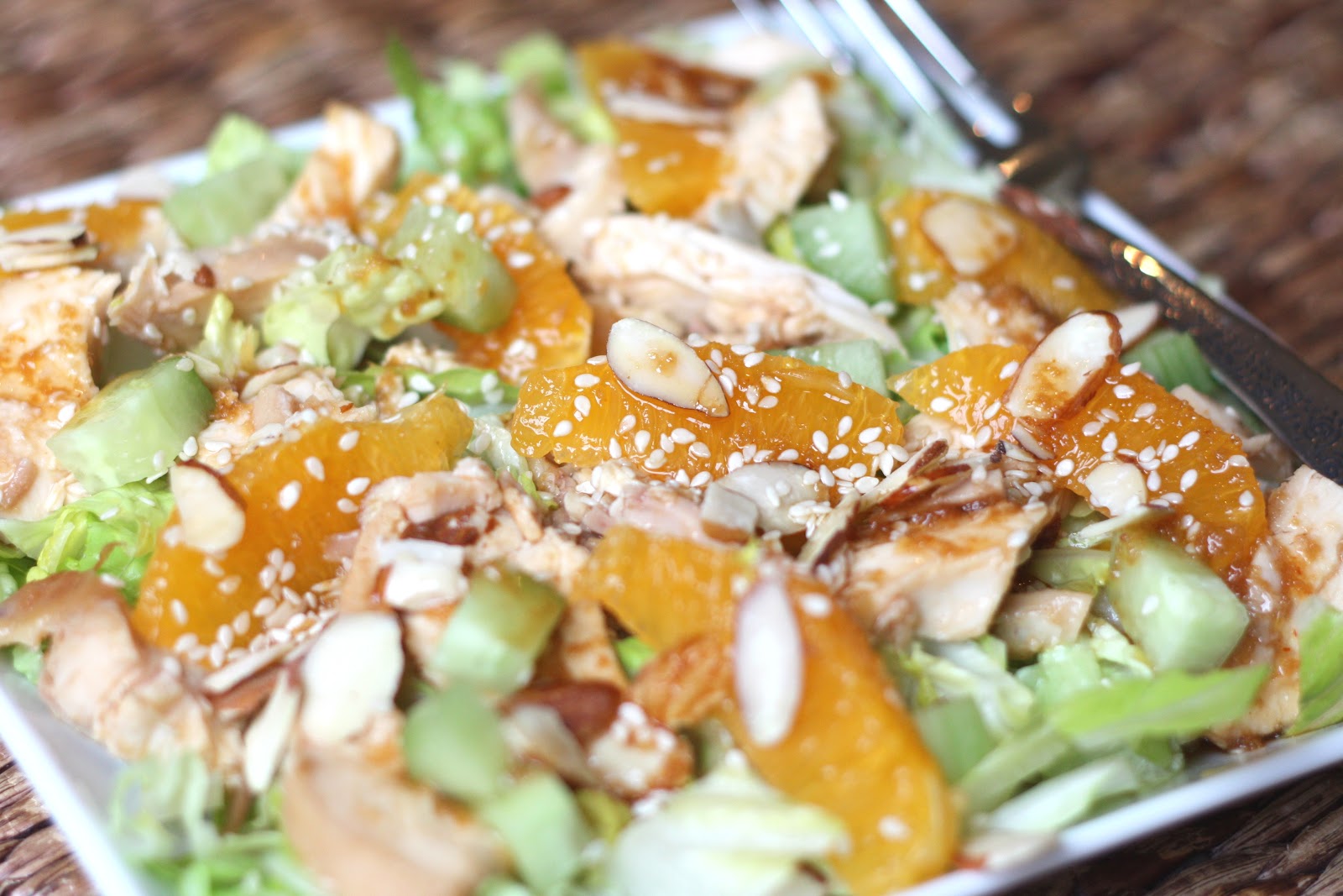 Barefeet In The Kitchen: Chinese Chicken Salad with Ginger Sesame Dressing