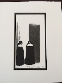 "Nuns." Charcoal on Paper, 1999 by F. Lennox Campello