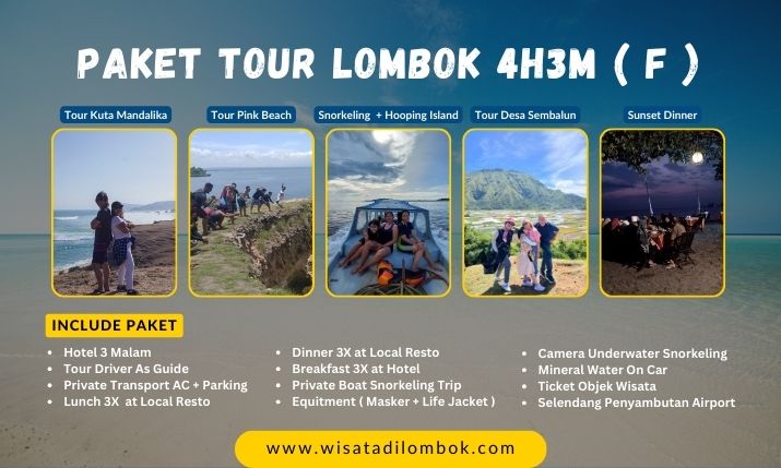 Paket Wisata Lombok 4 Hari 3 Malam