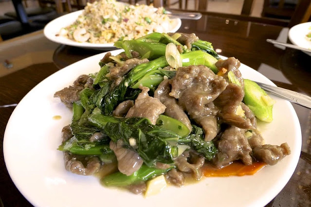 Beef and Chinese broccoli