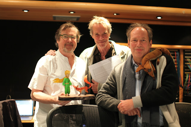 Working on the sound-track to the new animated film The Little Prince - composers Richard Harvey & Hans Zimmer, director Mark Osborne