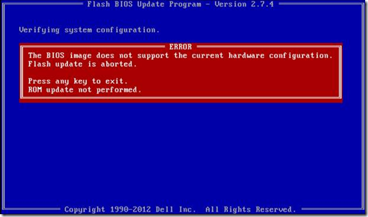 BIOS Update Failed