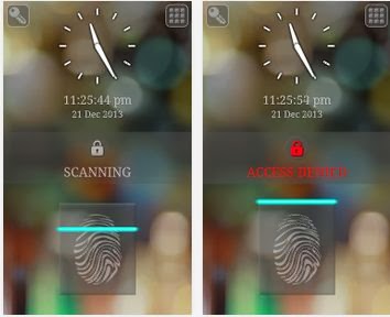 Fingerprint/Keypad Lock Screen