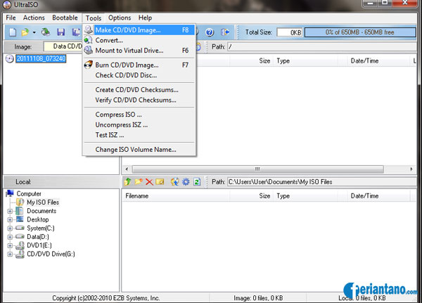 Cara Membuat File .ISO Dengan UltraISO - Feriantano.com
