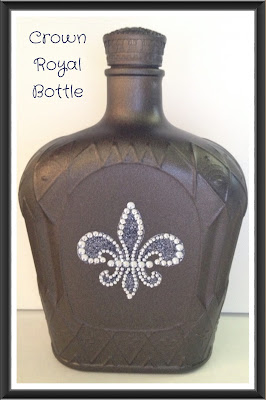 spray painted crown royal bottle