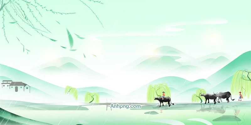 Hình nền xanh dương ánh lúa mềm mại dùng Canva