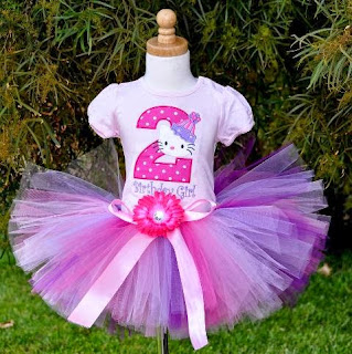 Model tutu dress hello kitty untuk anak