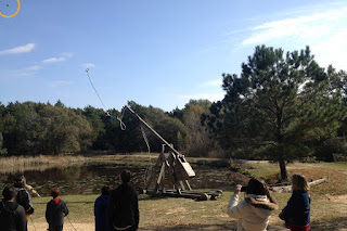 Newman't castle has its own trebuchet