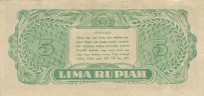5 Rupiah 1945 (ORI I)