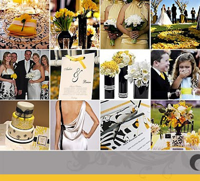 Black And White Wedding Decor. Black, Yellow amp; White