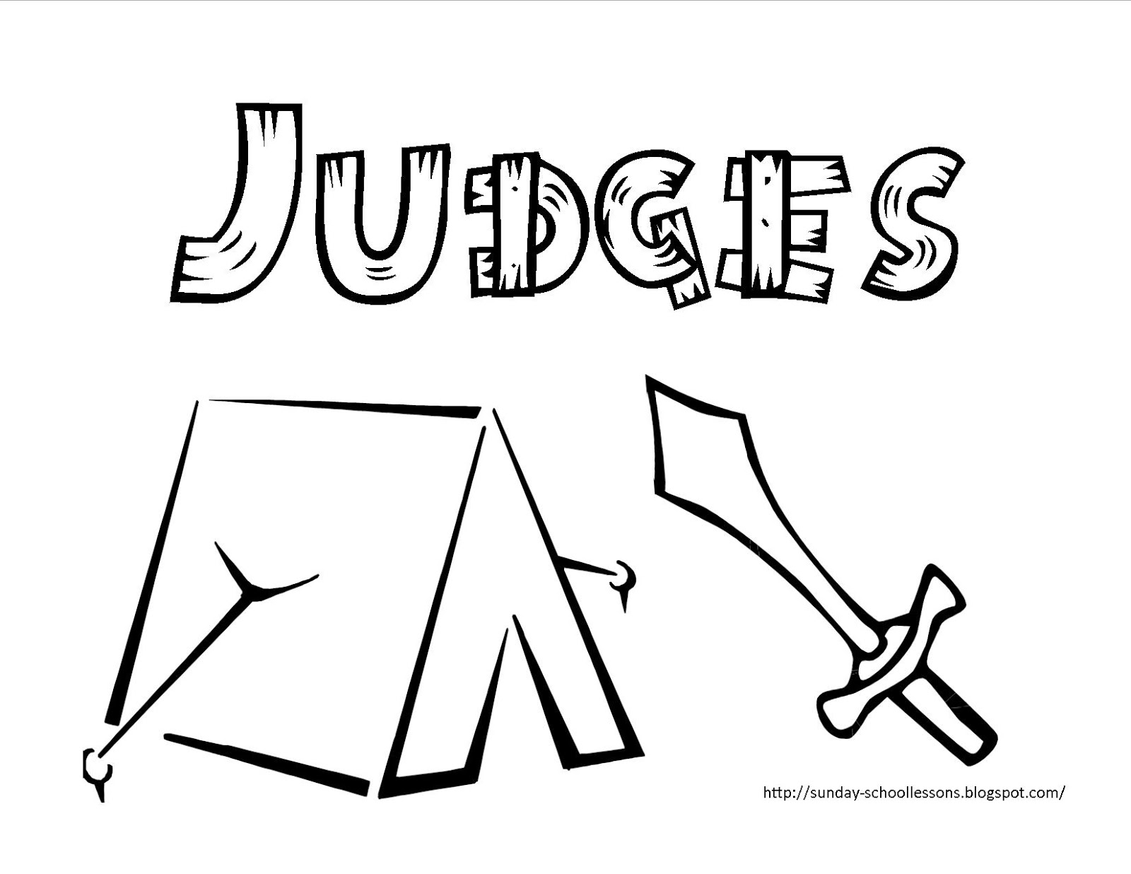 Book of Judges Free Coloring Page