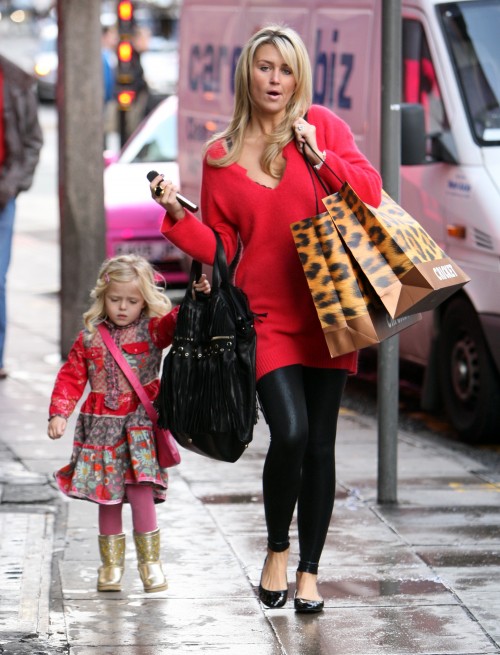 alex curran leggings models off duty sweater Red Miu Miu