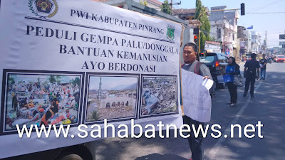 PWI Pinrang Galang Dana Untuk Korban Gempa Tsunami Palu