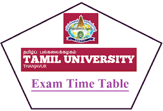 Tamil University Exam Time Table May 2024