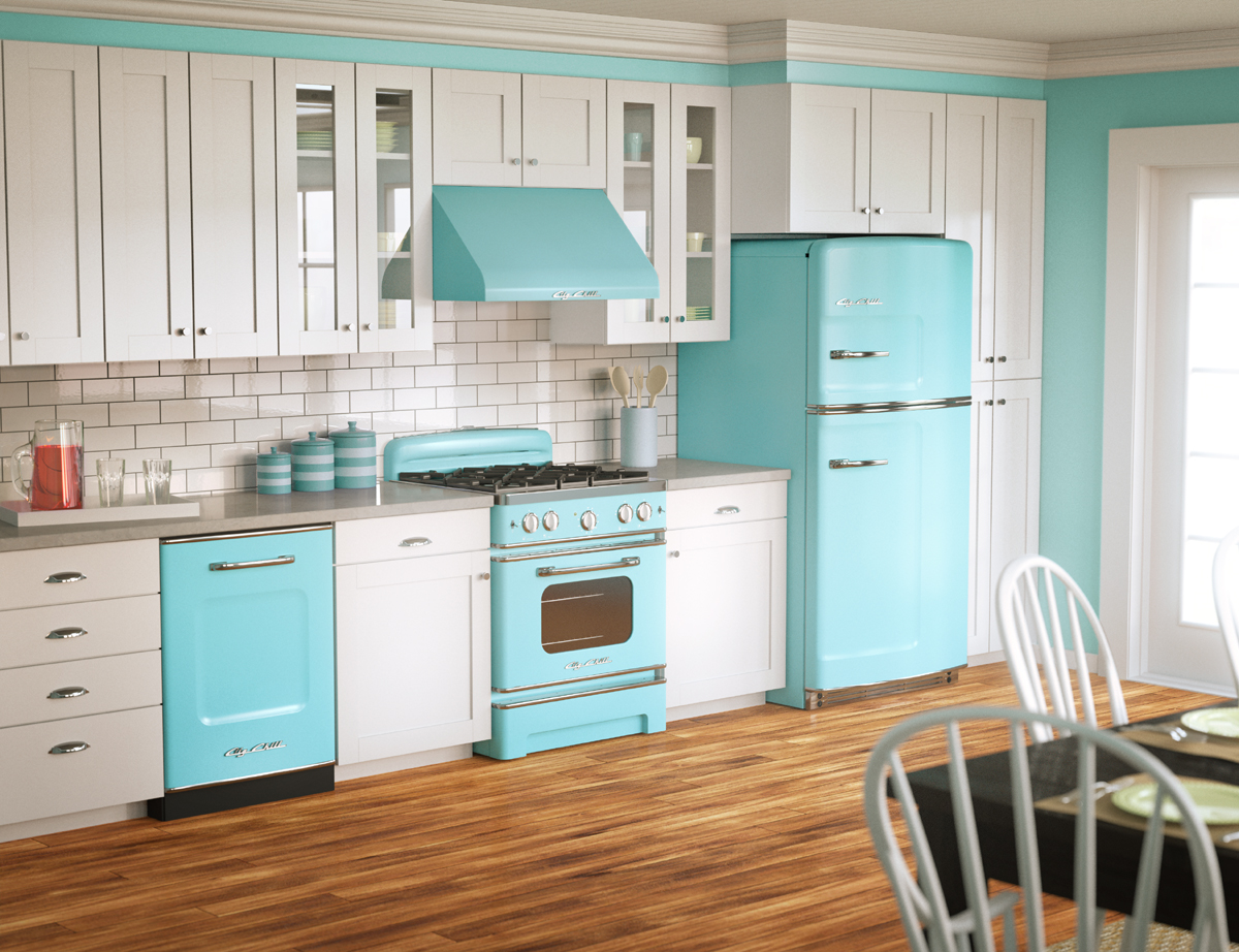 Kitchen With Green Walls