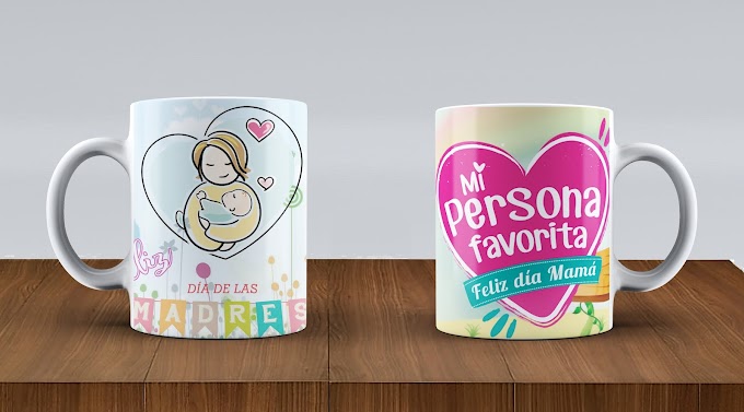 PACK CON 3 PLANTILLAS DE TAZAS PARA DÍA DE LAS MADRES