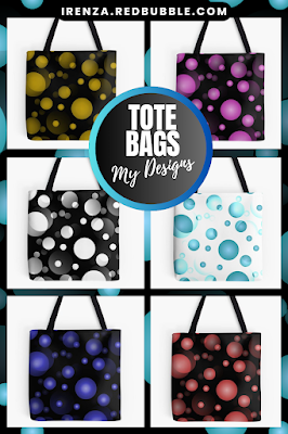 Bubbles Design on Tote Bags.