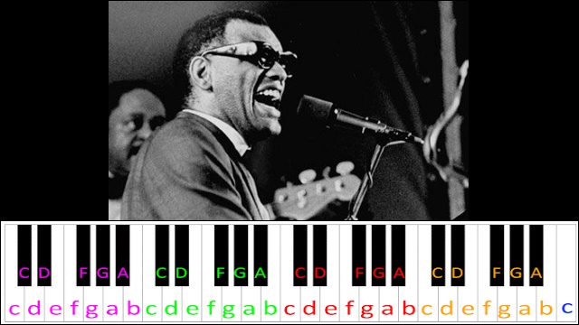 Hit the road Jack! by Ray Charles (Hard Version) Piano / Keyboard Easy Letter Notes for Beginners