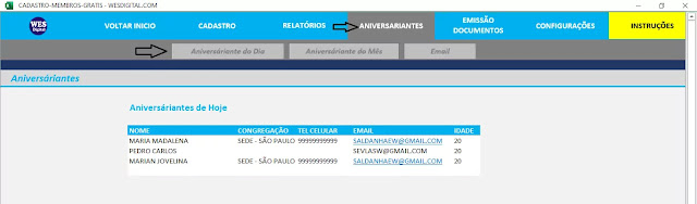 Configurar Outlook e Enviar E-mail Planilha cadastro de membros Grátis
