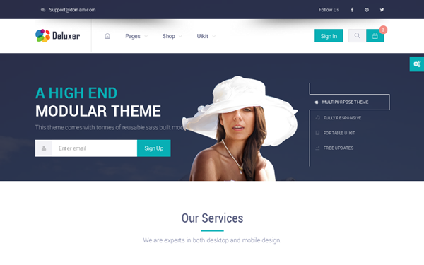 Download Deluxer 1.4.3 - Business + Shop + 1Page Theme