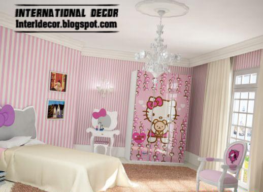 hello kitty girls bedroom themes and furniture style for modern girls room