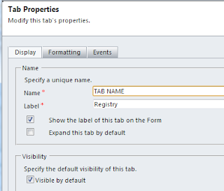 show hide tab in dynamic crm