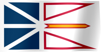 The waving flag of Newfoundland and Labrador (Animated GIF)
